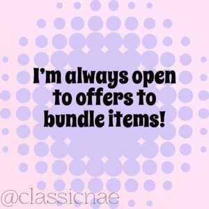 Let’s chat and bundle your items!